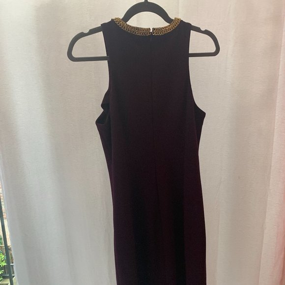 CALVIN KLEIN - Size 10 is fitted - Deep plum Sheath dress - Picture 5 of 5